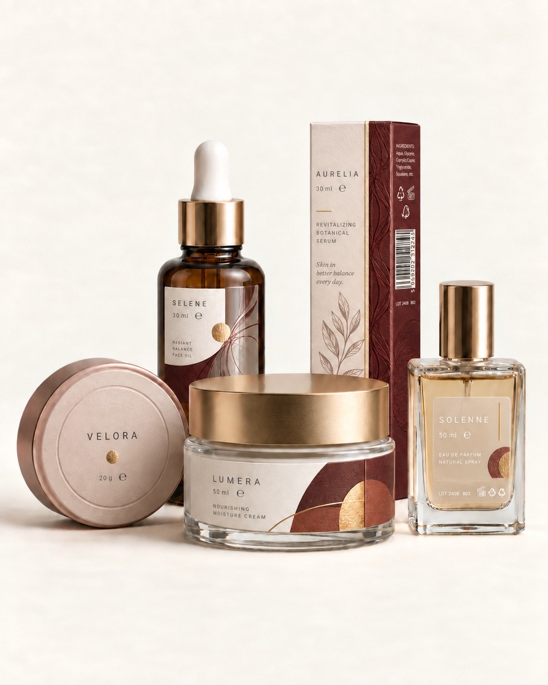 Cosmetics packaging labelled by Etalex