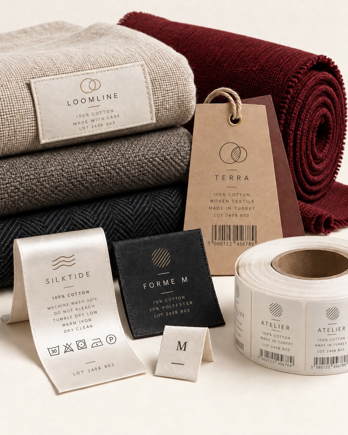 Textile labels, tags and woven marks produced by Etalex